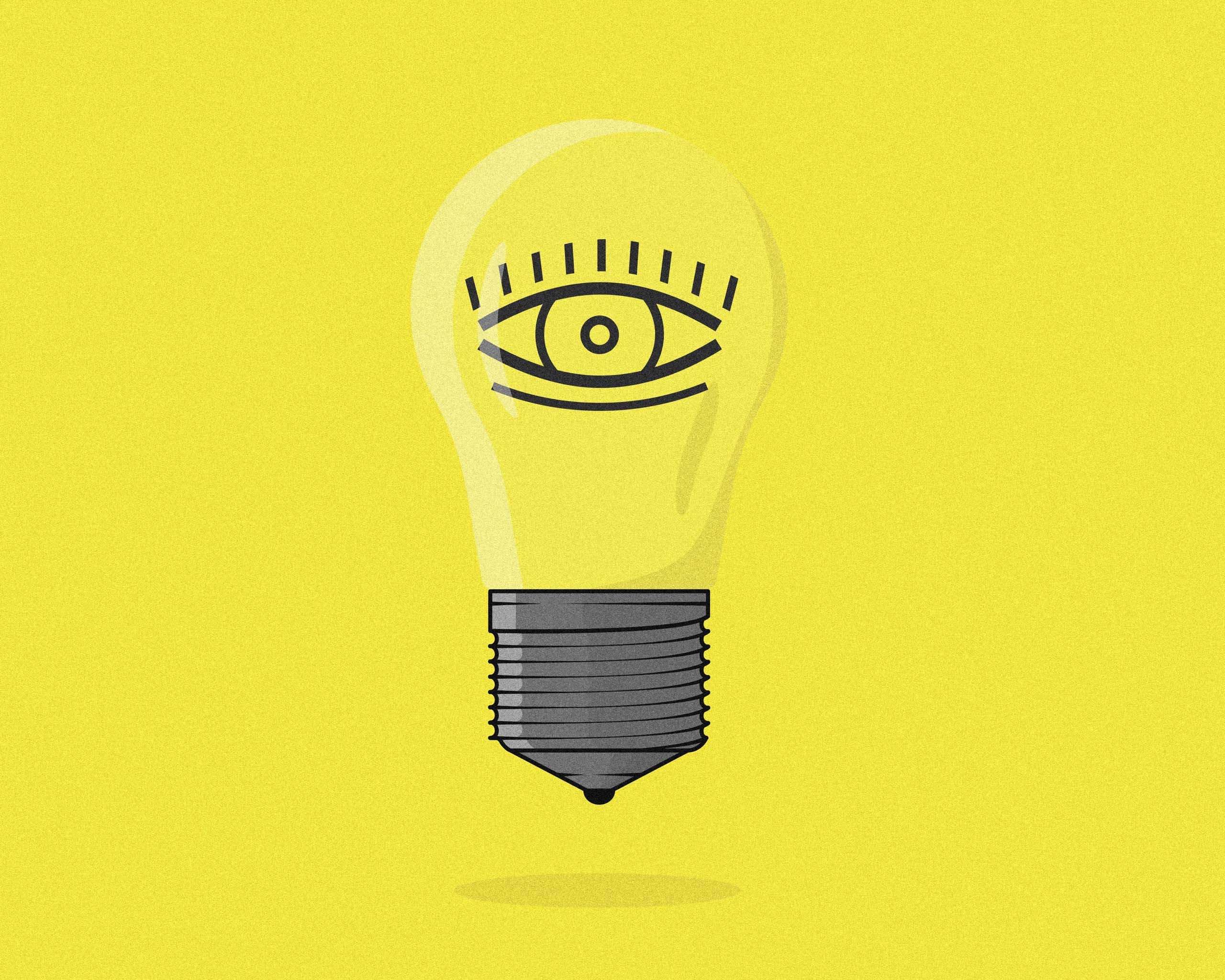 Illustration of an eye in a lightbulb