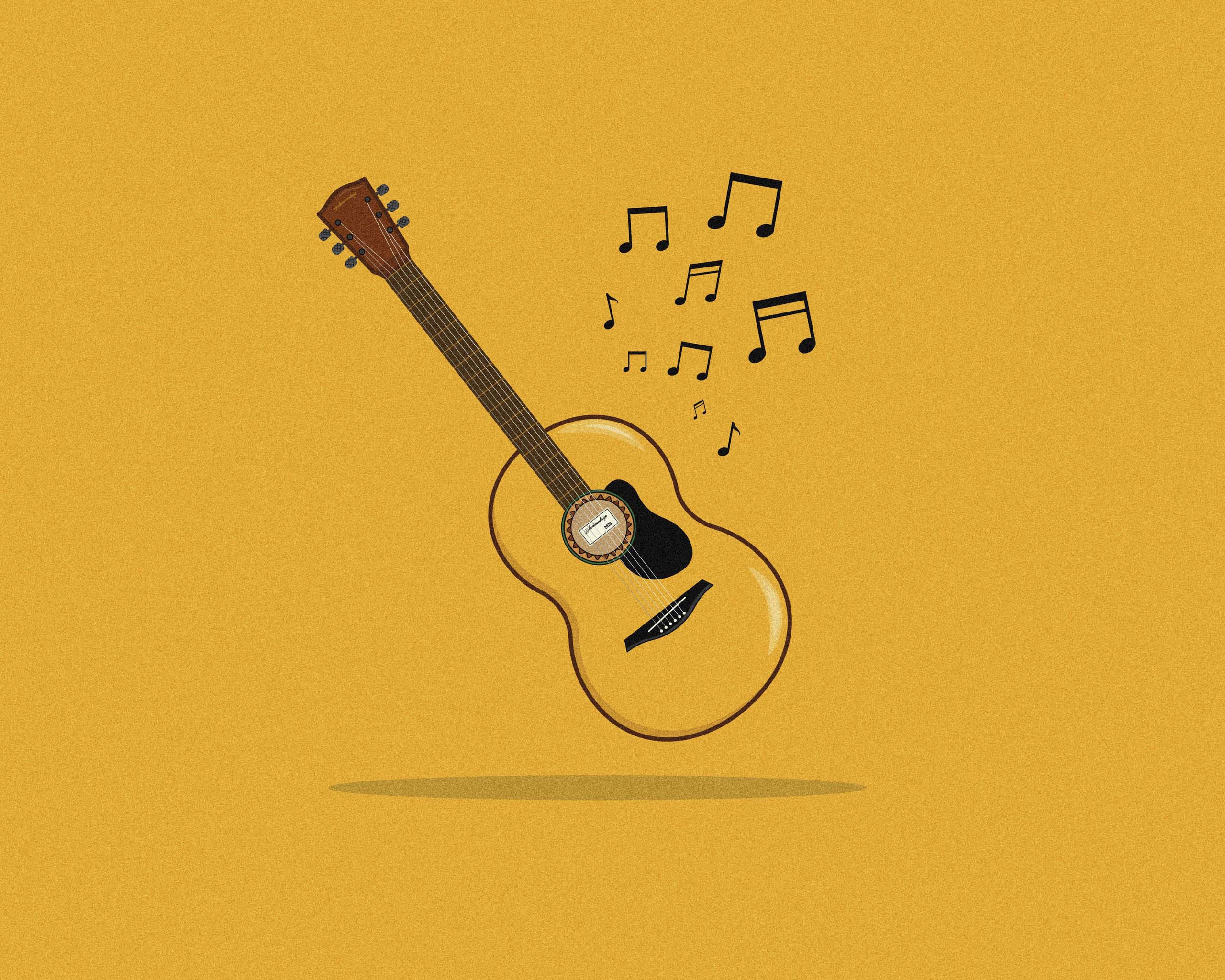 Illustration of a classic guitar